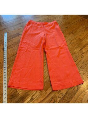 TALBOTS WOMENS WIDE LEG CORAL PANTS 10P SOFT